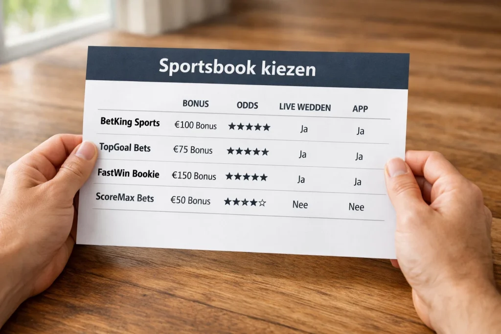 Beste voetbal sportsbook wedplatform vergelijking