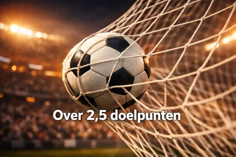 Over under doelpunten wedden bij voetbal met scorebord